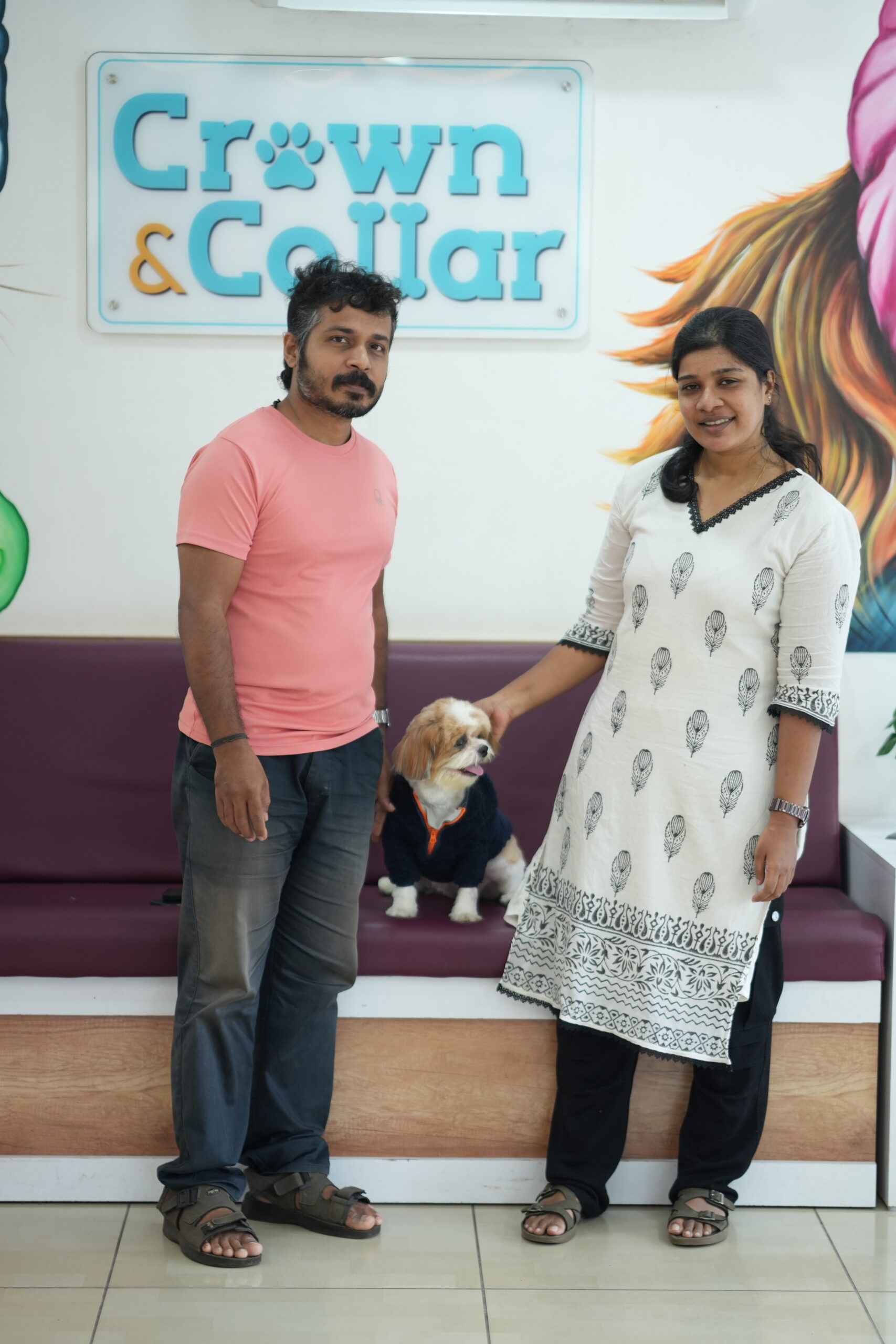 Home dog food store in adoor